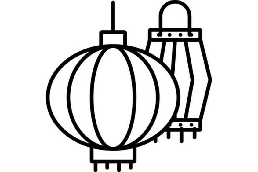 Tranh tô màu đèn lồng trung thu - 9