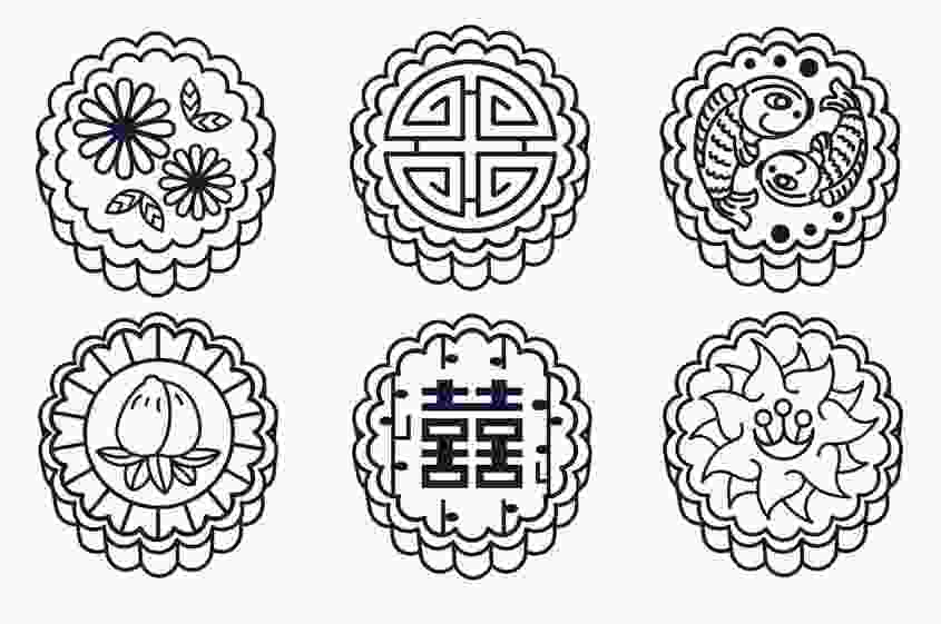 Tranh tô màu bánh trung thu - 3