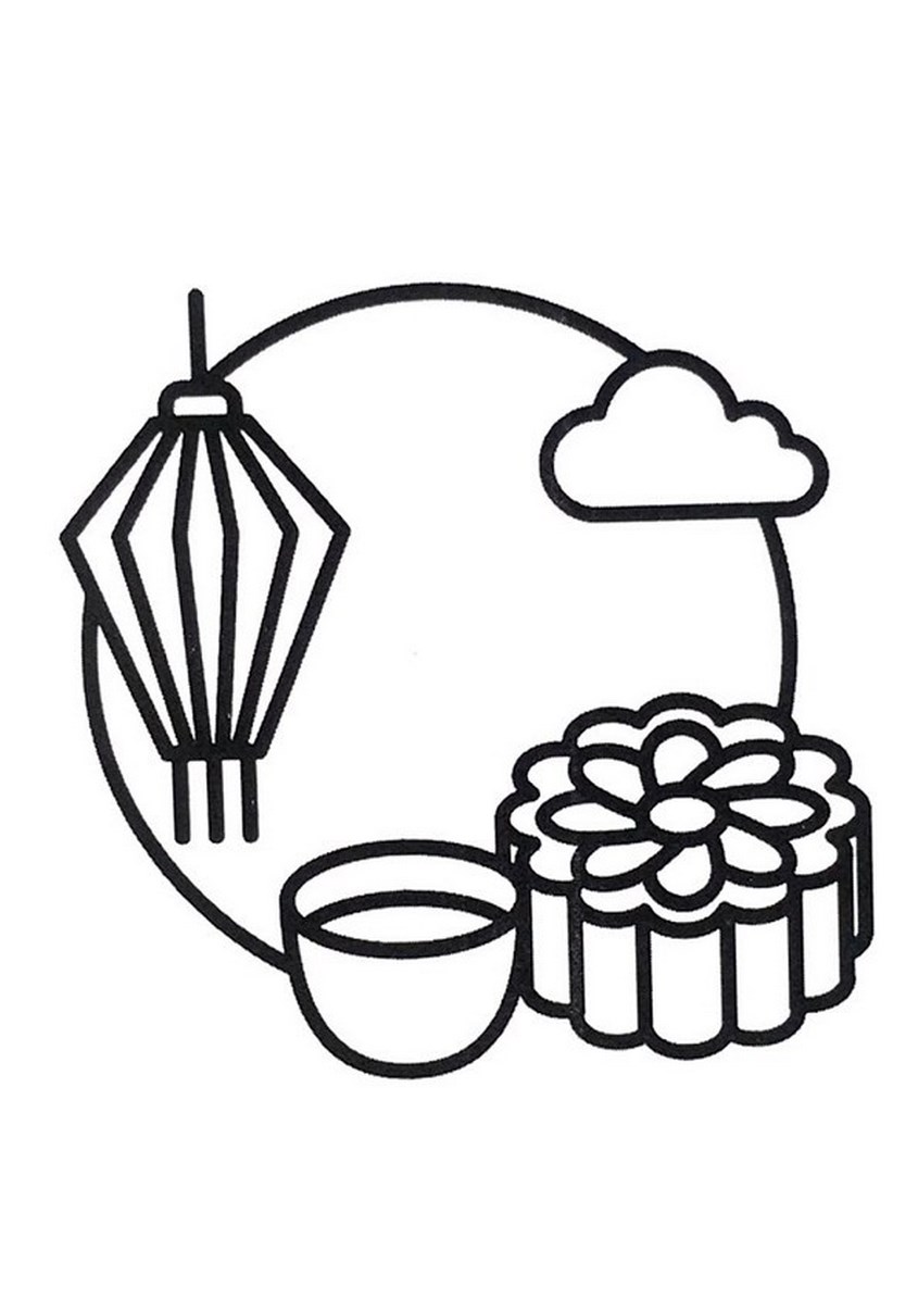 Tranh tô màu bánh trung thu - 4