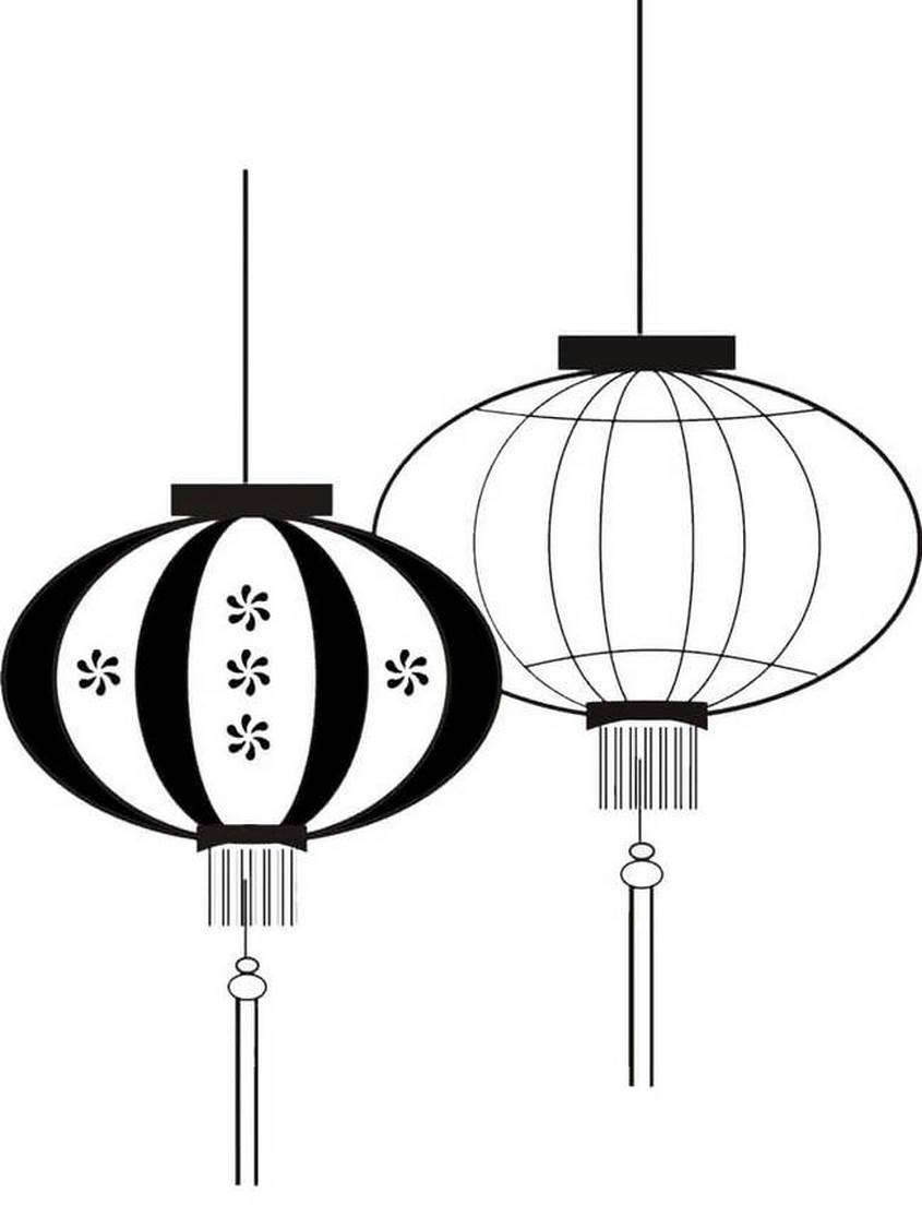 Tranh tô màu đèn lồng trung thu - 14