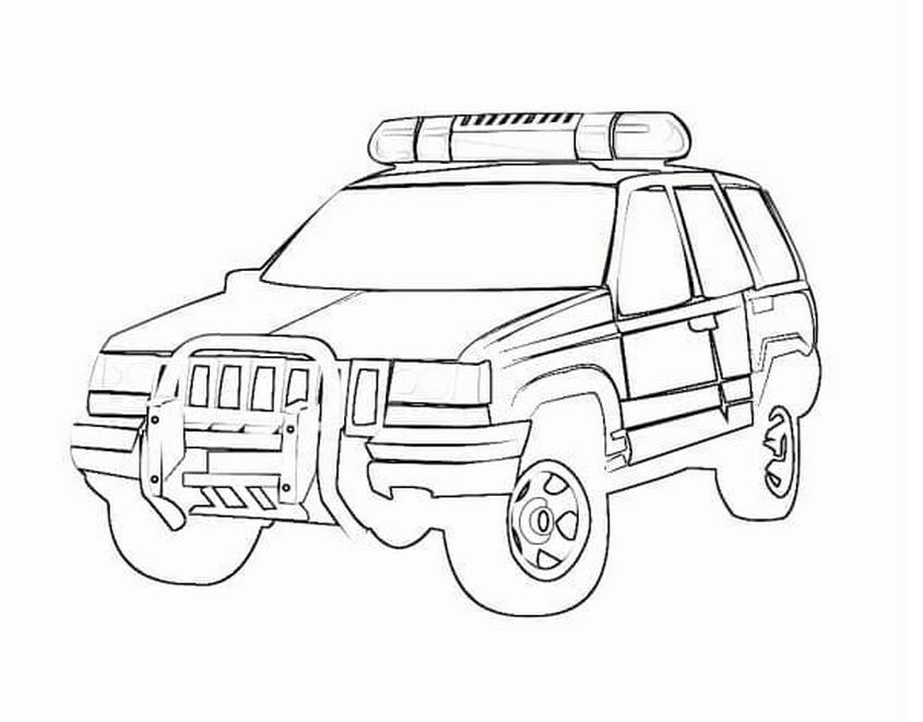 Tranh tô màu xe cảnh sát - 56