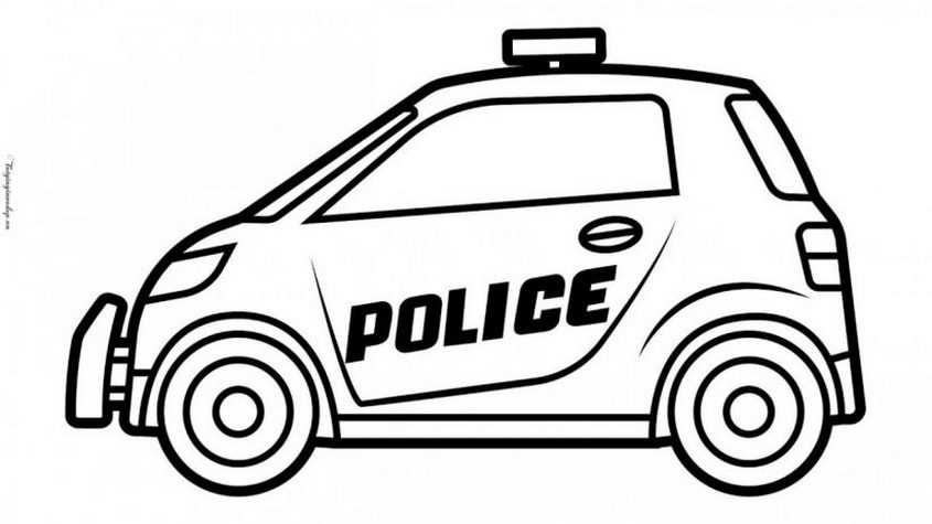 Tranh tô màu xe cảnh sát - 34