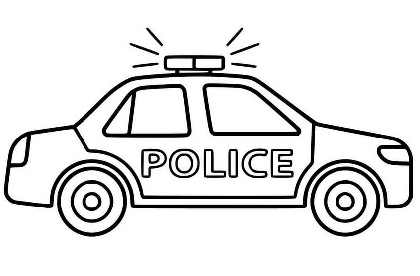 Tranh tô màu xe cảnh sát - 42