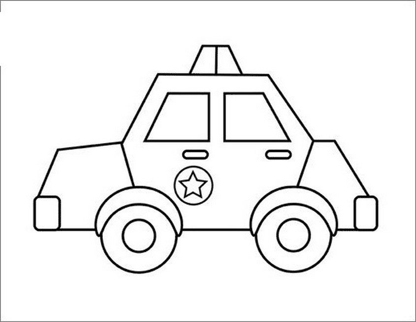 Tranh tô màu xe cảnh sát - 5