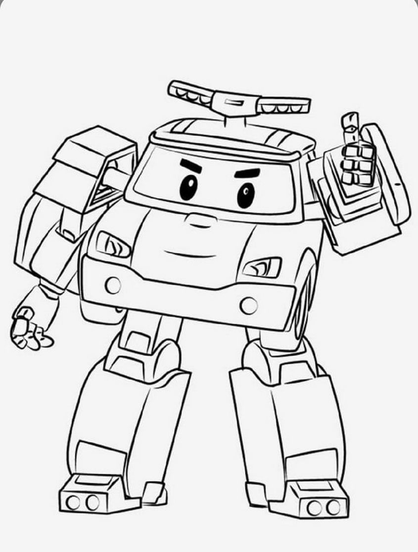 Tranh tô màu xe cảnh sát - 11