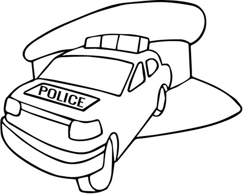 Tranh tô màu xe cảnh sát - 16
