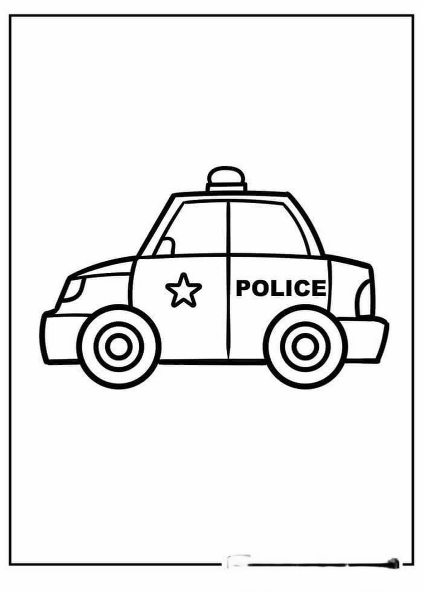 Tranh tô màu xe cảnh sát - 20