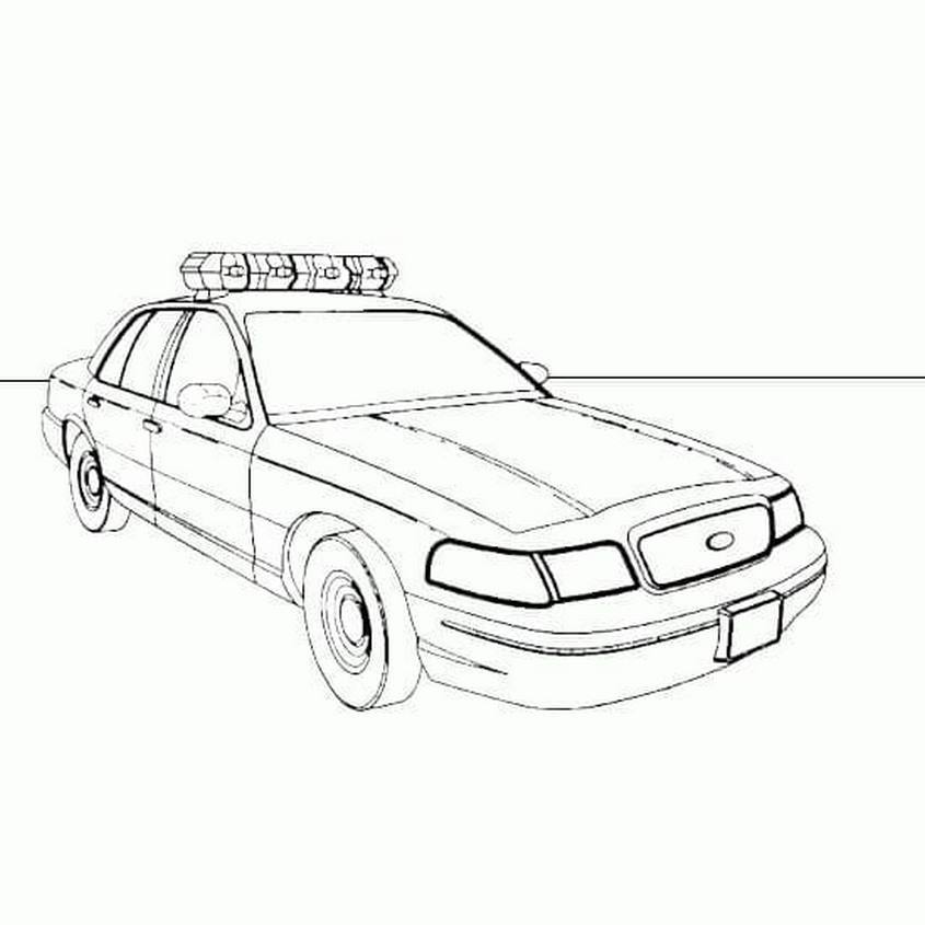 Tranh tô màu xe cảnh sát - 22