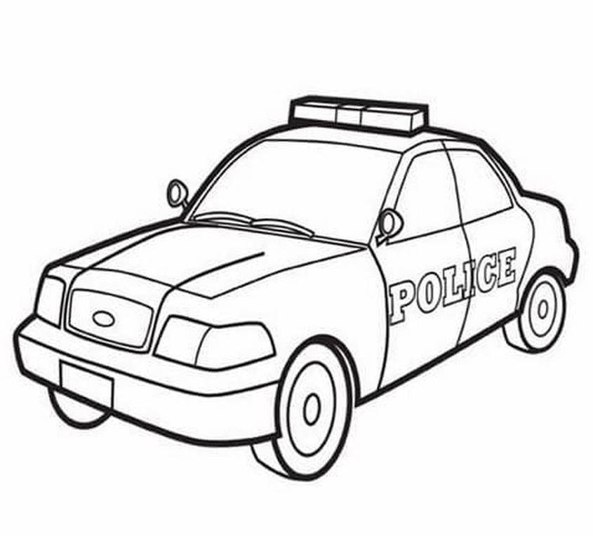 Tranh tô màu xe cảnh sát - 23
