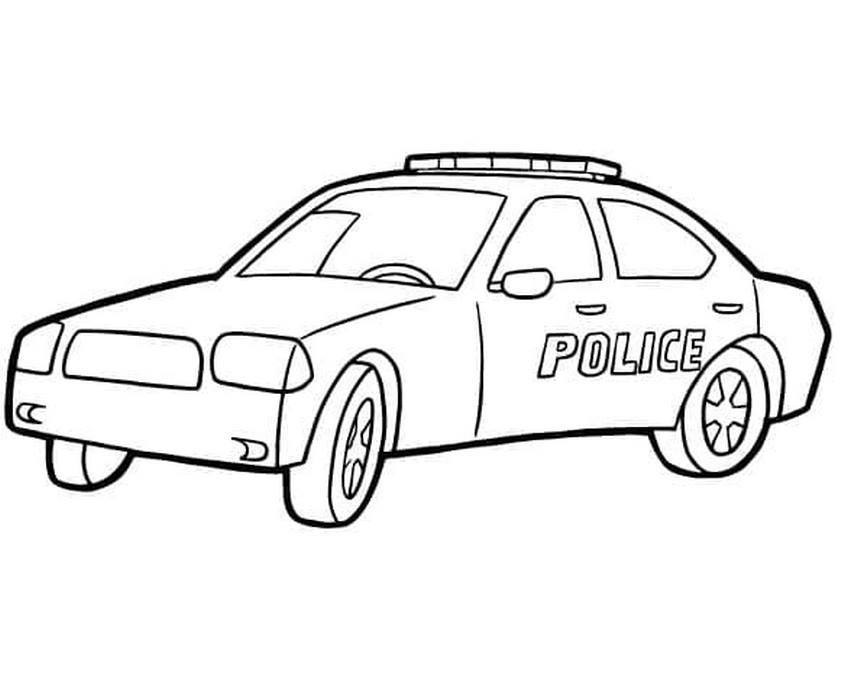 Tranh tô màu xe cảnh sát đang làm nhiệm vụ - 17