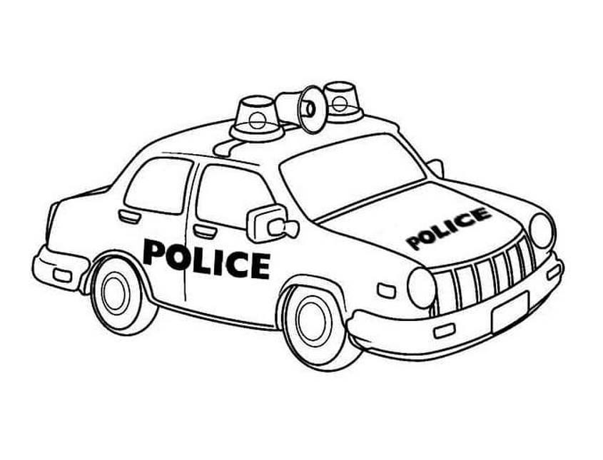 Tranh tô màu xe cảnh sát đang làm nhiệm vụ - 14