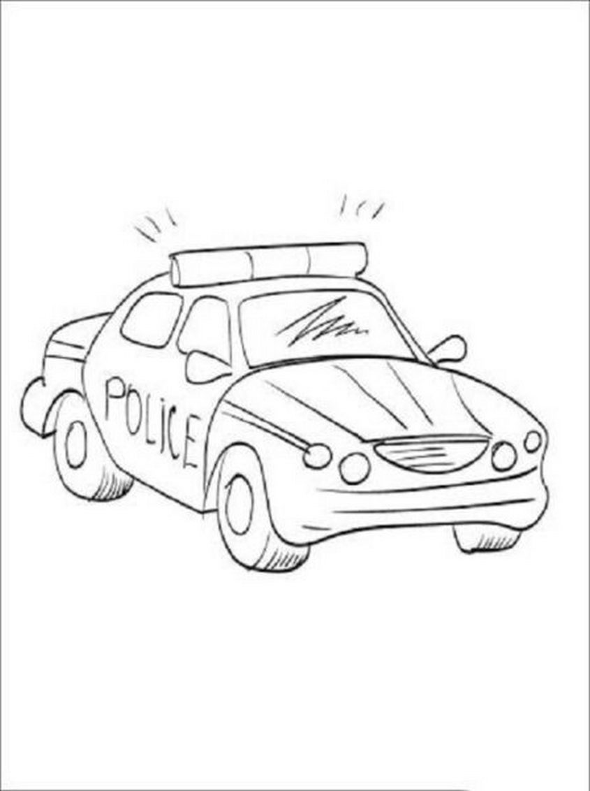 Tranh tô màu xe cảnh sát - 27