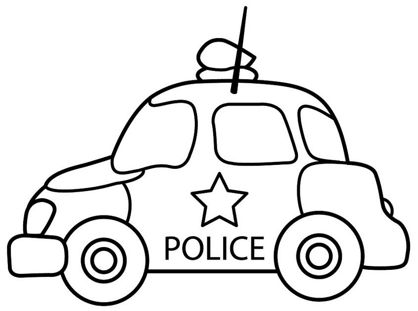 Tranh tô màu xe cảnh sát đang làm nhiệm vụ - 6