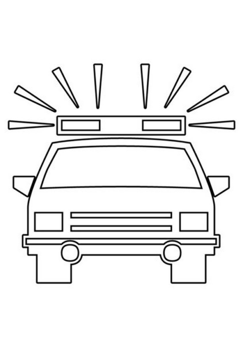 Tranh tô màu xe cảnh sát - 28