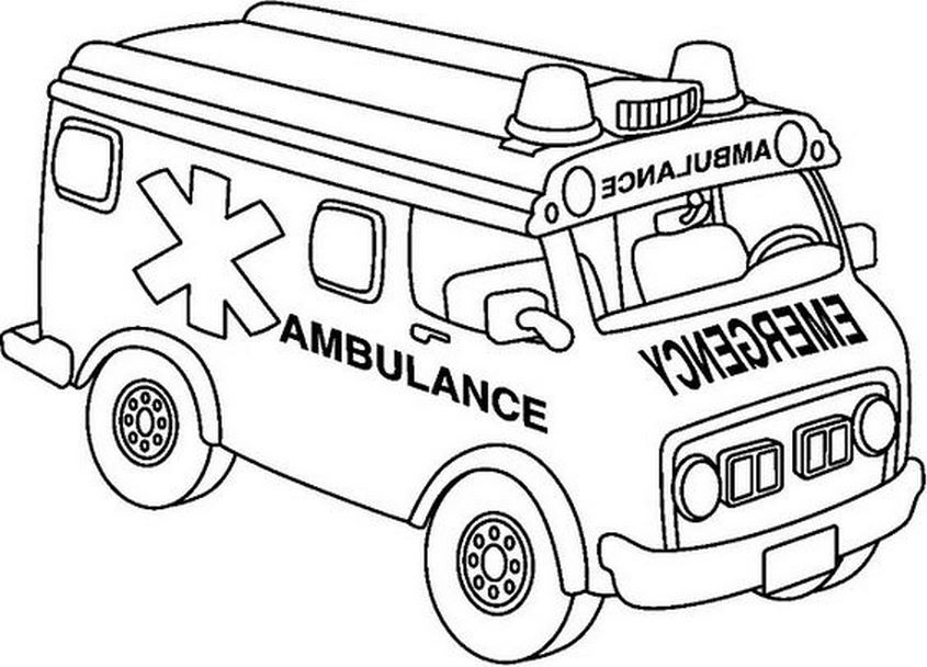 Tranh tô màu xe cứu thương đưa bệnh nhân đi cấp cứu - 18
