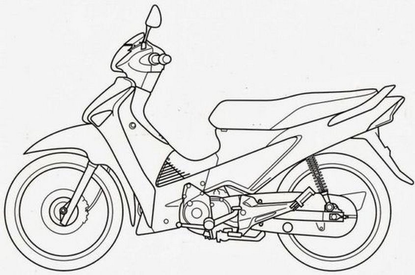 Tranh tô màu xe máy - 26 Tranh tô màu xe máy - 26
