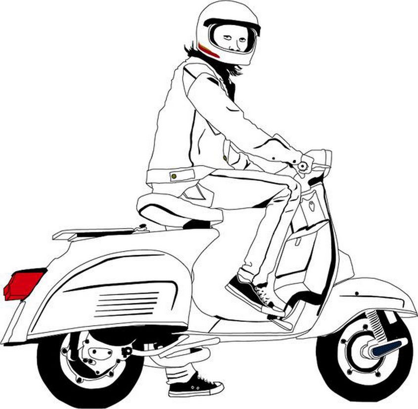 Tranh tô màu xe máy tay ga - 6 Tranh tô màu xe máy tay ga - 6