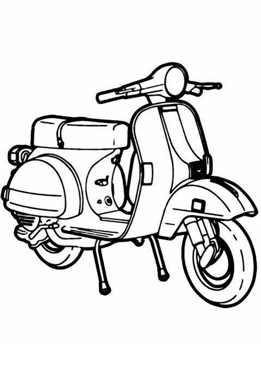 Tranh tô màu xe máy tay ga - 7 Tranh tô màu xe máy tay ga - 7