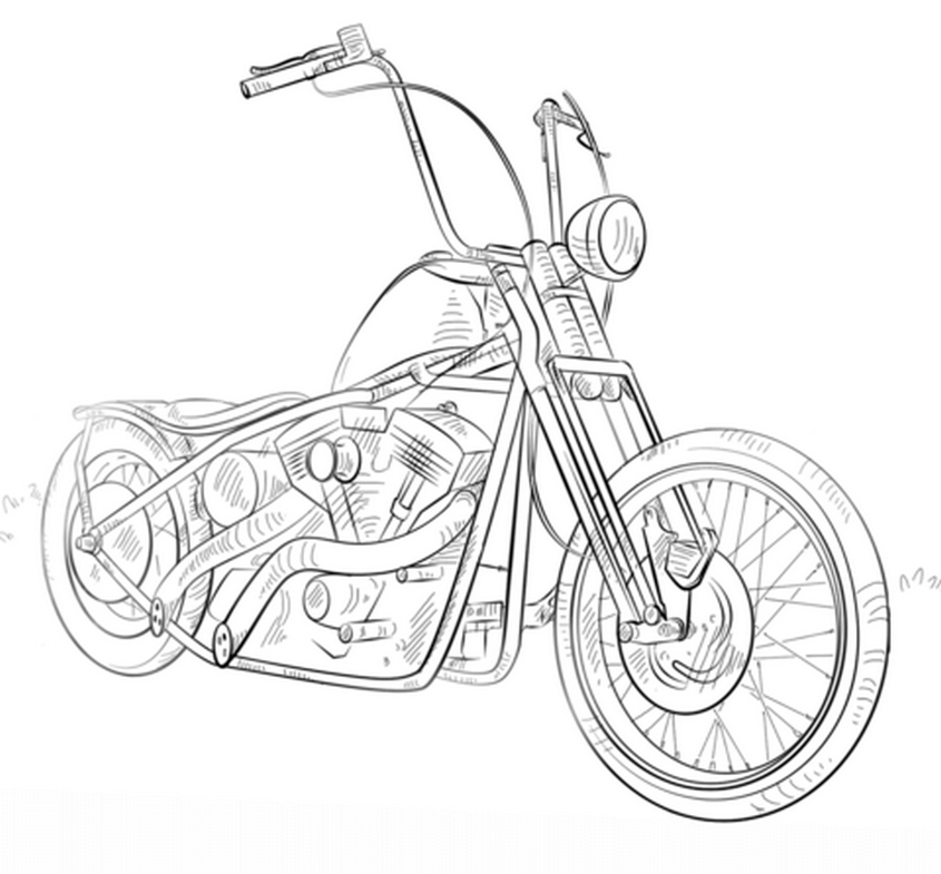 Tranh tô màu xe máy - 13 Tranh tô màu xe máy - 13