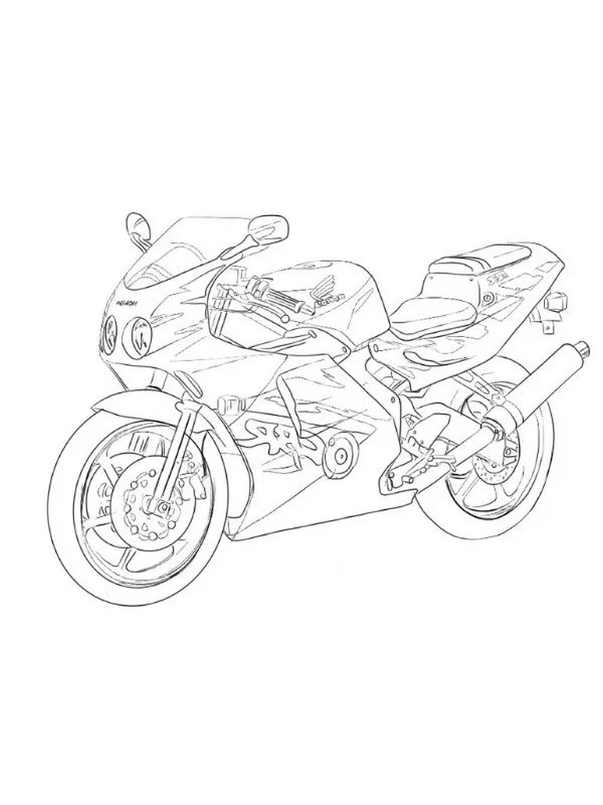 Tranh tô màu xe máy - 9 Tranh tô màu xe máy - 9