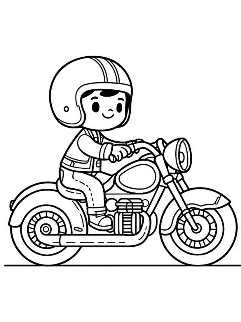 Tranh tô màu xe máy - 8 Tranh tô màu xe máy - 8