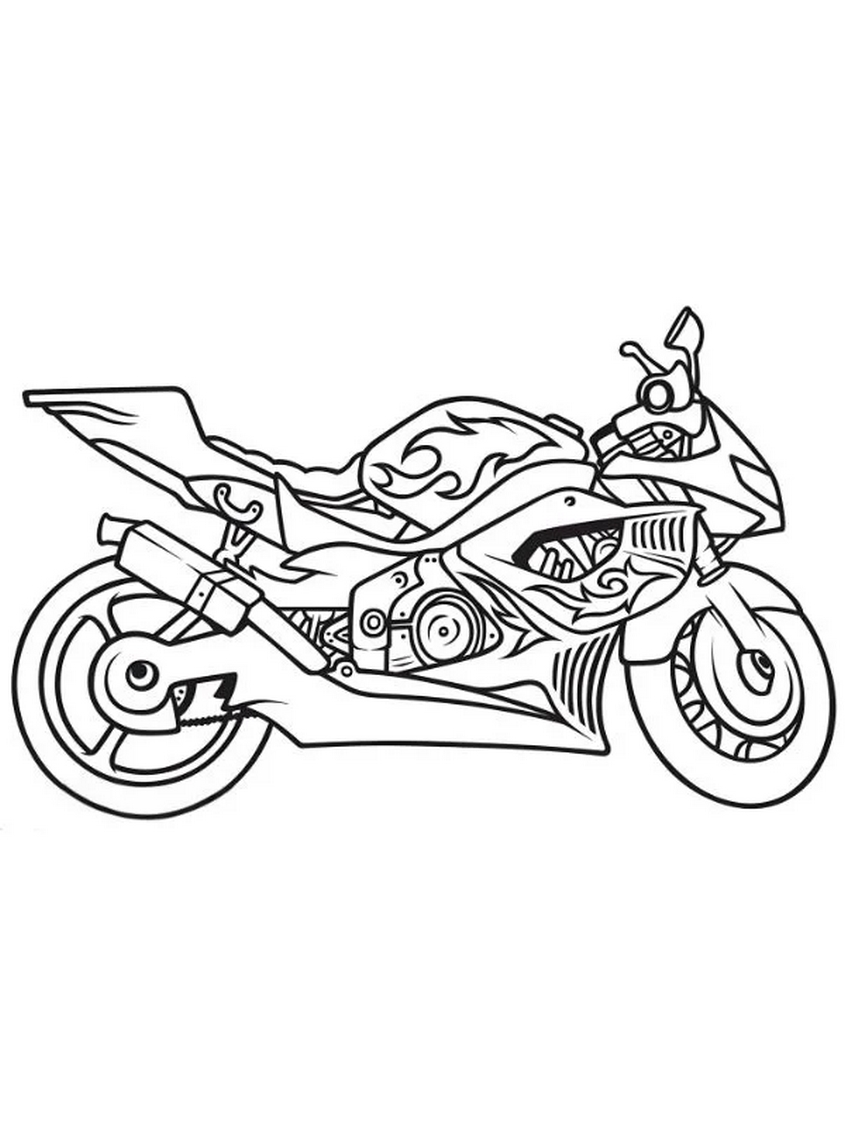 Tranh tô màu xe máy mô tô - 28 Tranh tô màu xe máy mô tô - 28