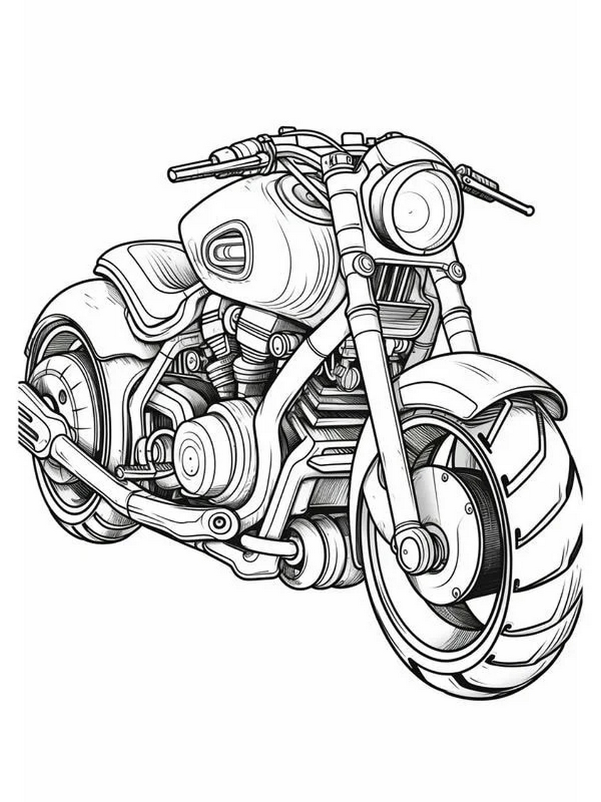 Tranh tô màu xe máy mô tô - 29 Tranh tô màu xe máy mô tô - 29