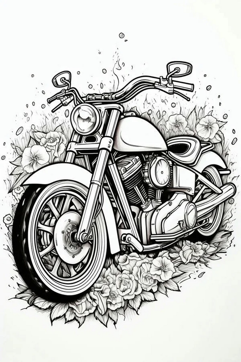Tranh tô màu xe máy mô tô - 31 Tranh tô màu xe máy mô tô - 31