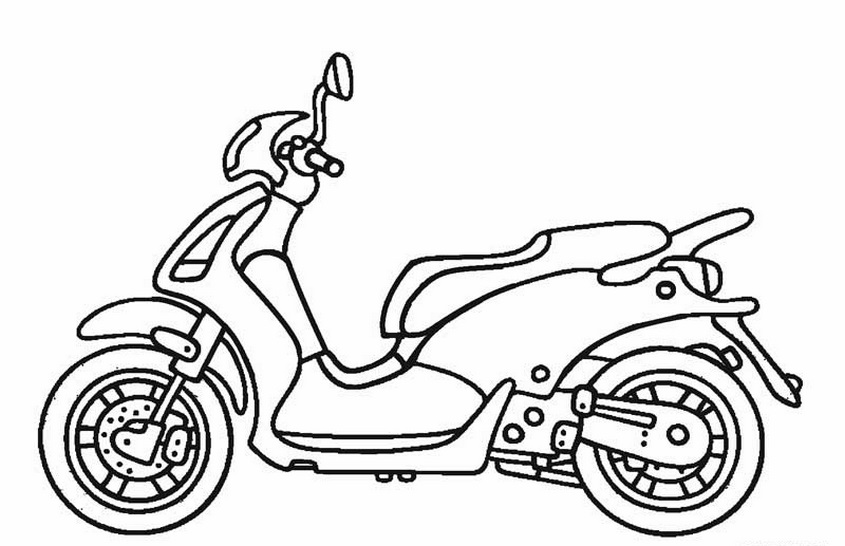 Tranh tô màu xe máy tay ga - 9 Tranh tô màu xe máy tay ga - 9