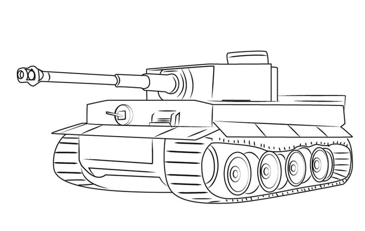 Tranh tô màu xe tăng 3