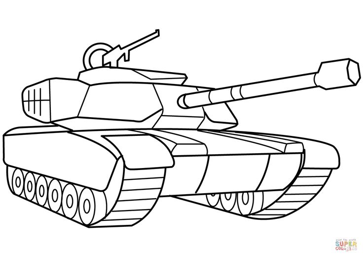 Tranh tô màu xe tăng 10