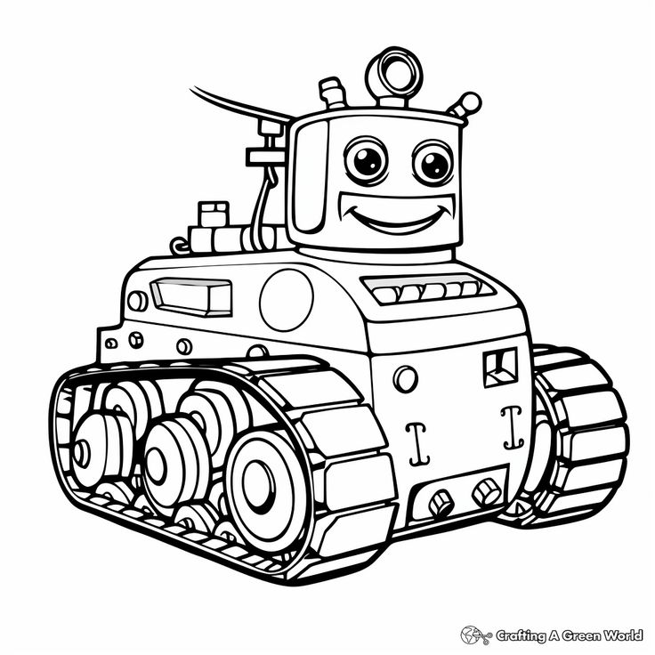 Tranh tô màu xe tăng 14