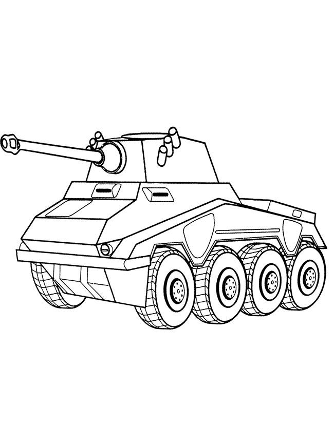 Tranh tô màu xe tăng 15