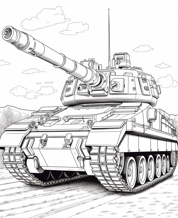 Tranh tô màu xe tăng 31