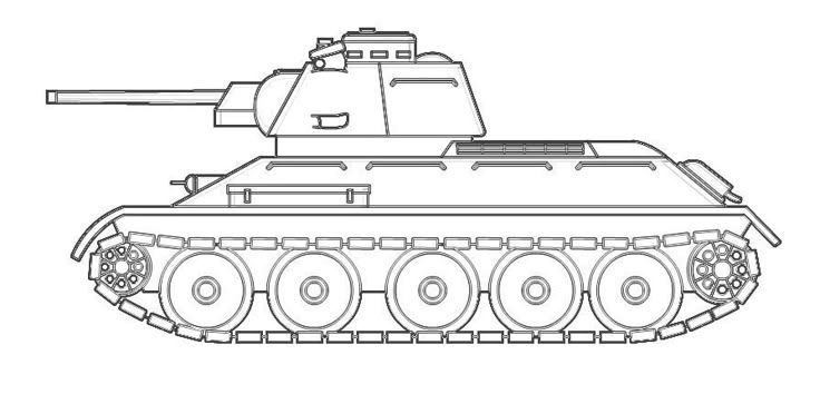 Tranh tô màu xe tăng 37
