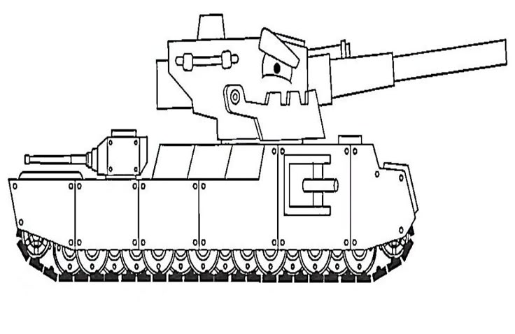 Tranh tô màu xe tăng 40