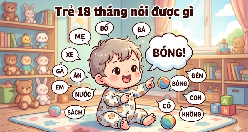 Trẻ 18 tháng nói được gì?