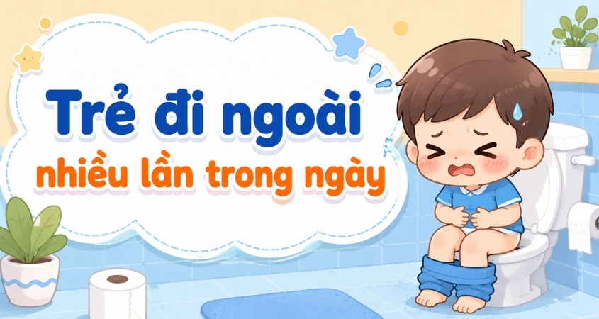 Trẻ đi ngoài nhiều lần có sao không
