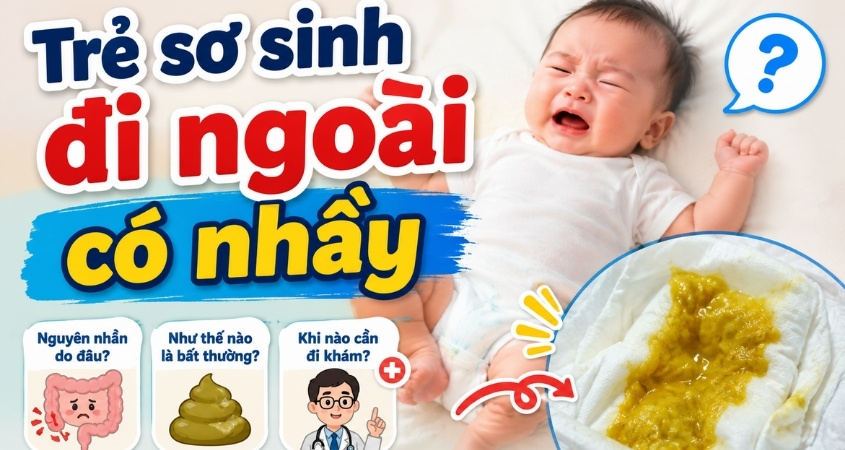 Dịch nhầy trẻ sơ sinh đi ngoài có nhầy có sao không? Dịch nhầy trẻ sơ sinh đi ngoài có nhầy có sao không?
