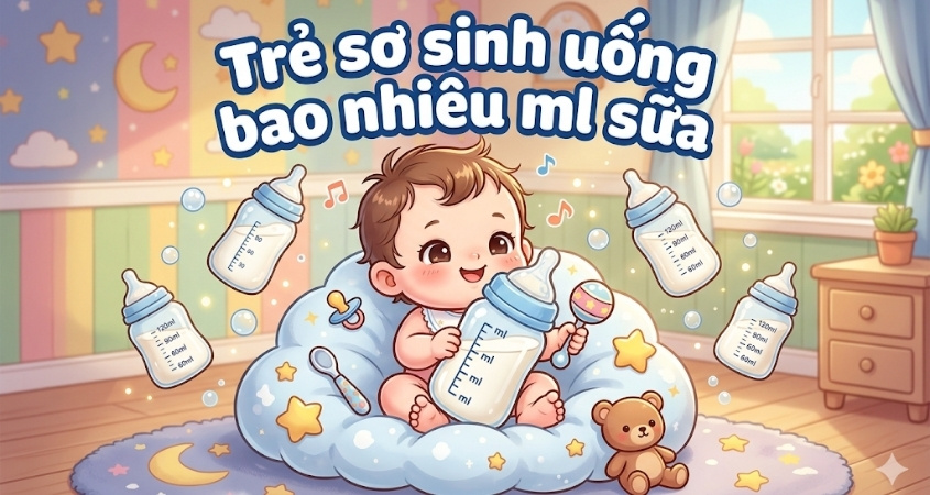Trẻ sơ sinh uống bao nhiêu ml sữa Trẻ sơ sinh uống bao nhiêu ml sữa