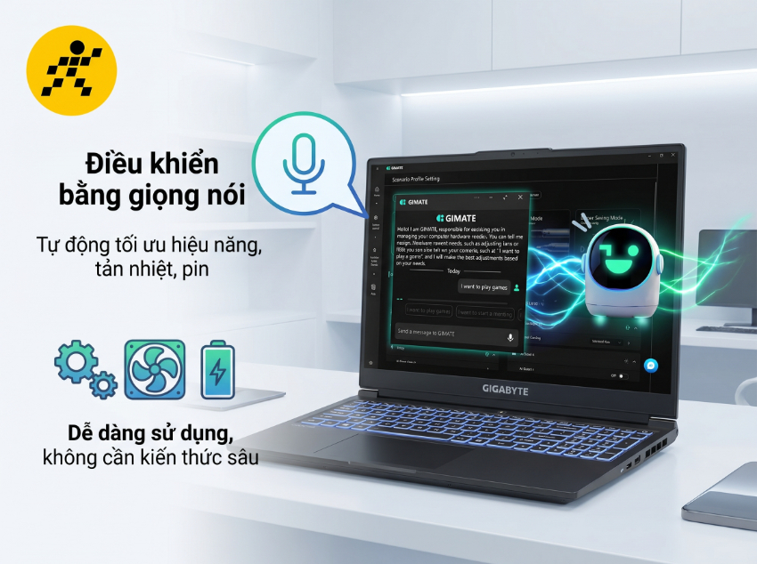 Trợ lý ảo Gimate giúp tối ưu hiệu năng máy và hỗ trợ các tác vụ thủ công