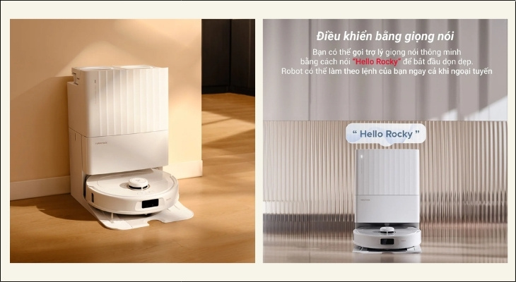 Rocky là trợ lý ảo điều khiển bằng giọng nói được tích hợp trực tiếp trên các dòng robot hút bụi cao cấp của Roborock