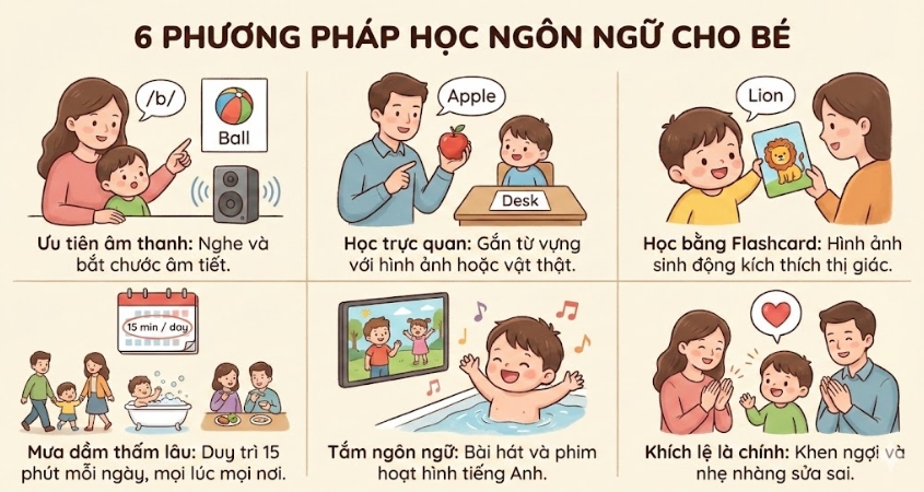 Phương pháp học tiếng Anh cho bé