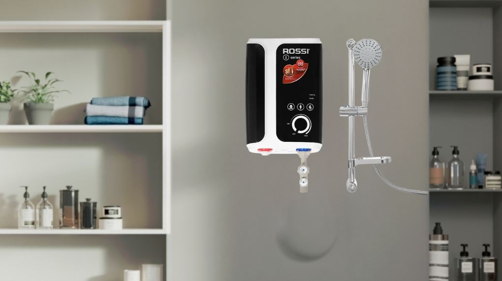 Máy nước nóng trực tiếp Rossi 4500W RIS-450 REP tích hợp bơm trợ lực và màn hình hiển thị nhiệt độ