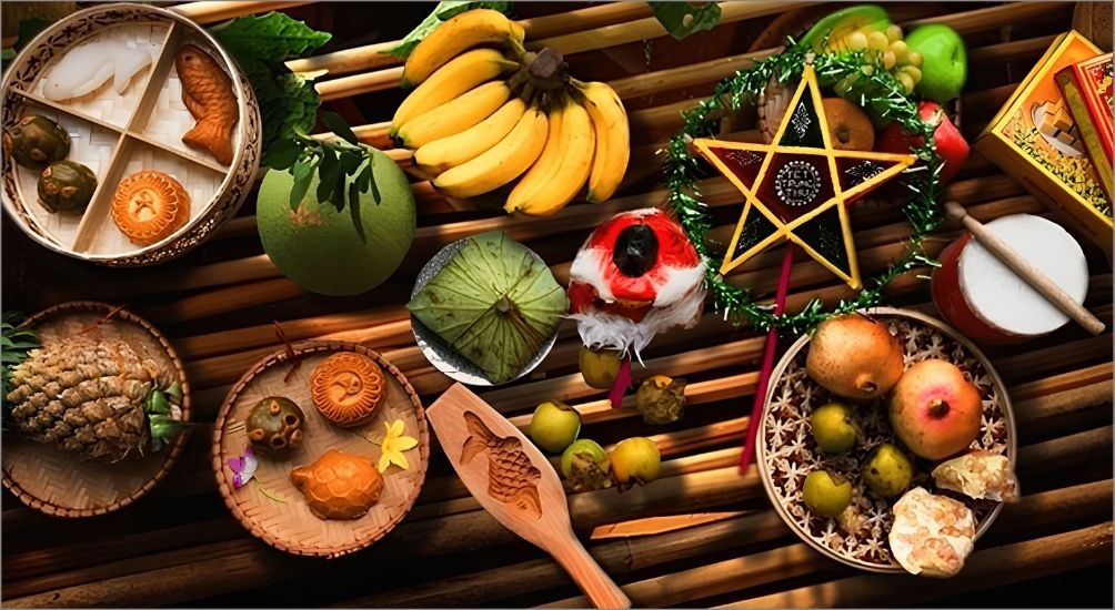Mâm cỗ cúng rằm Trung Thu truyền thống