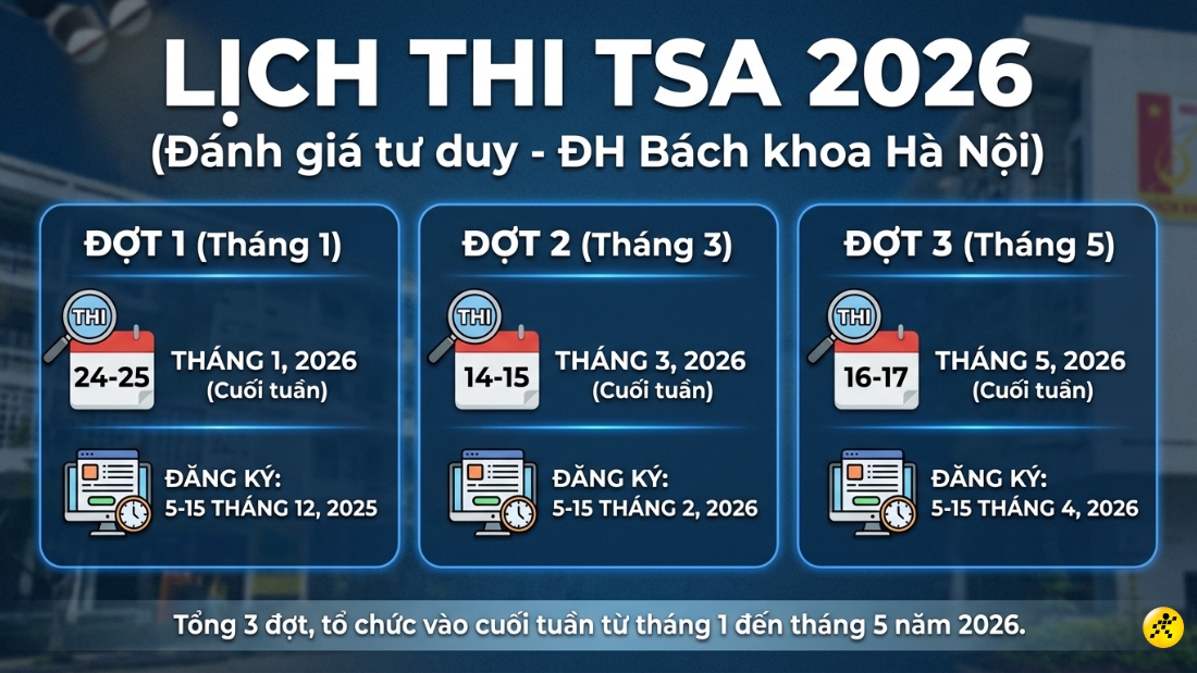 Lịch thi TSA 2026