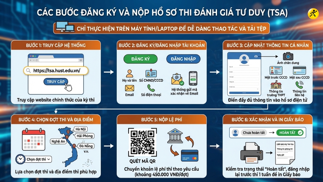 C&aacute;ch đăng k&yacute; thi TSA