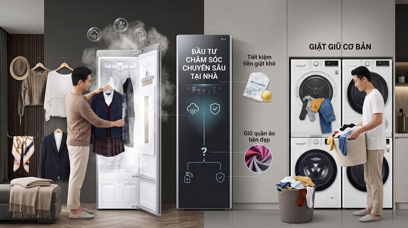 Phân tích trường hợp nên đầu tư thiết bị để chăm sóc quần áo chuyên sâu ngay tại nhà