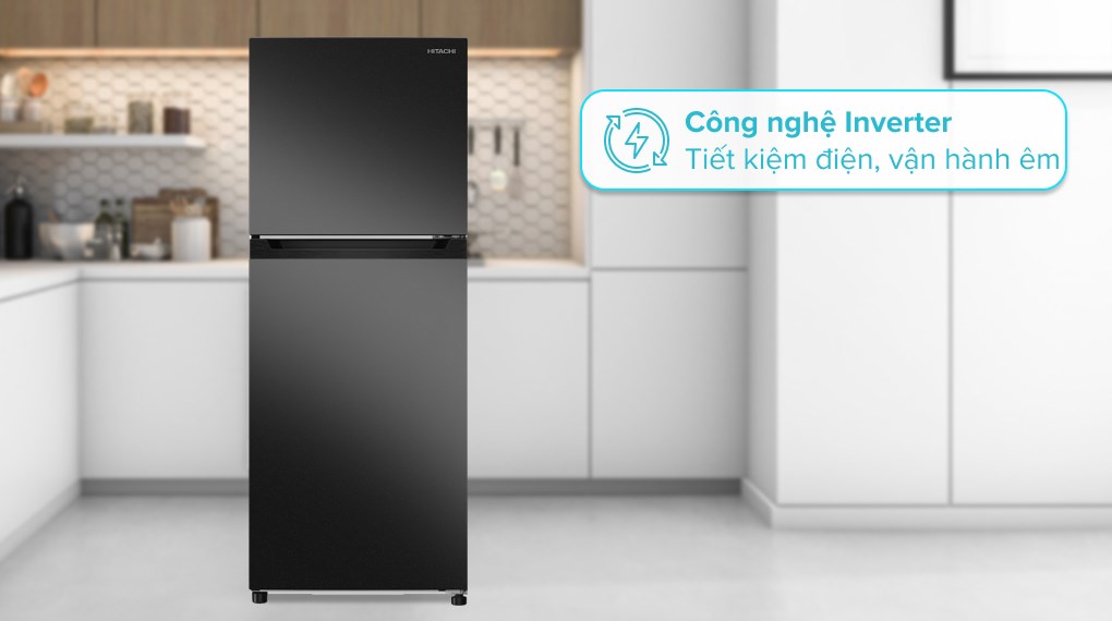 Tủ lạnh Hitachi Inverter 210 lít HRTN5230MUVN hệ thống làm lạnh vòng cung và bộ lọc Triple Power