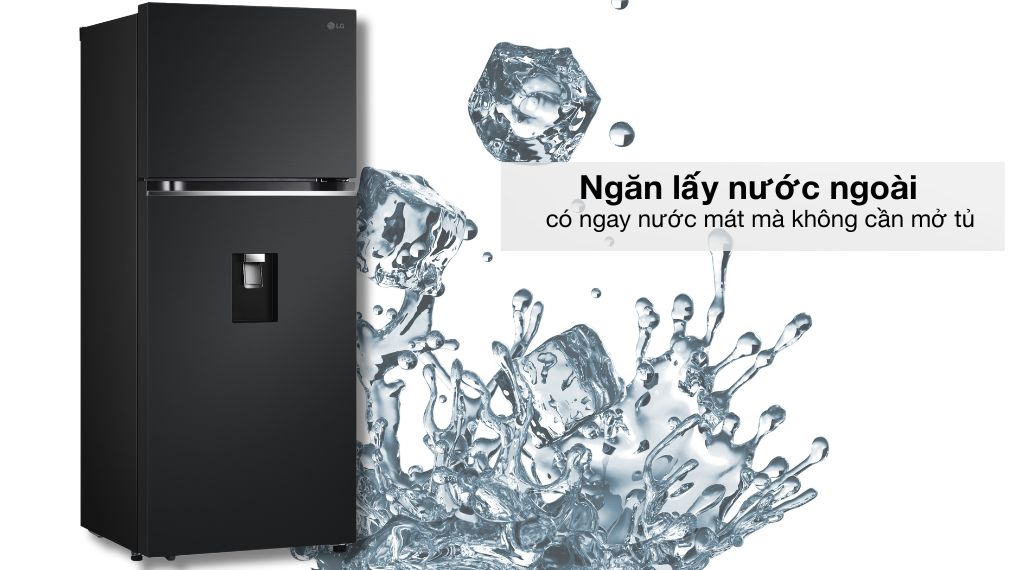 Tủ lạnh LG Inverter 374 lít LTD37BLM công nghệ DoorCooling làm lạnh từ cánh cửa và lấy nước ngoài tiện lợi